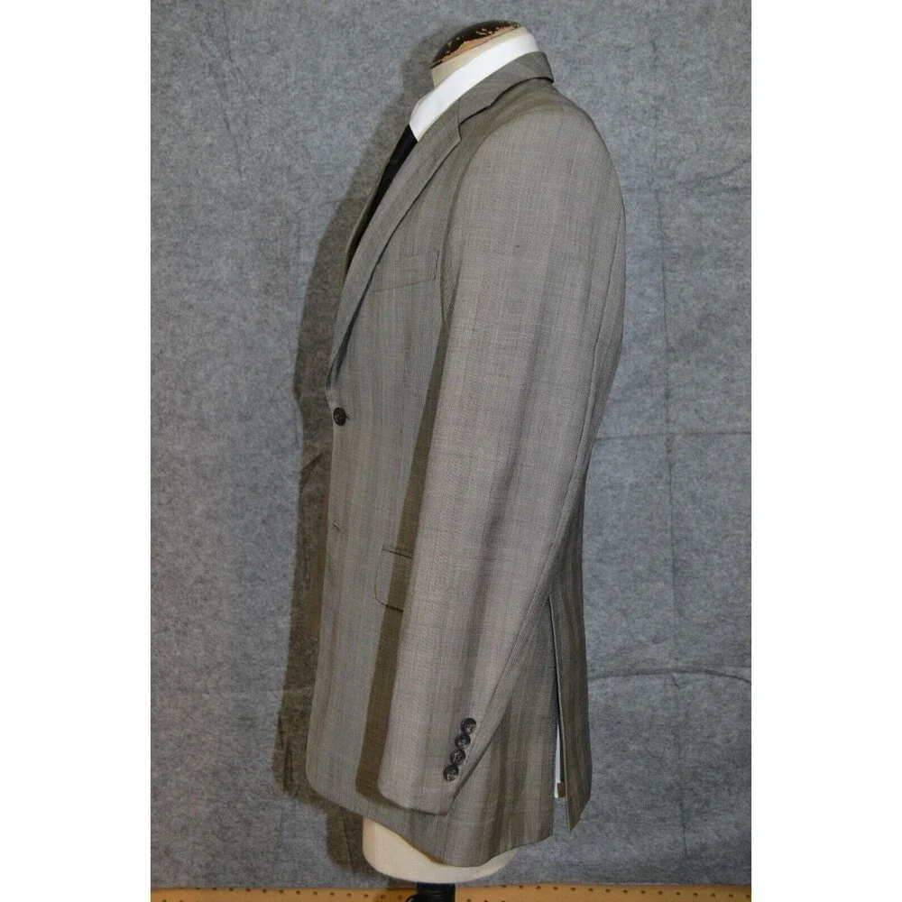 John W. Nordstrom Loro Piana Wool Blazer Mens 42R‎ Gray Glenn Check Sport Jacket